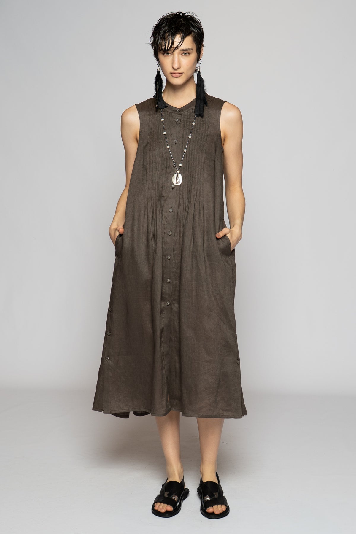 Halo Pin Dress Truffle