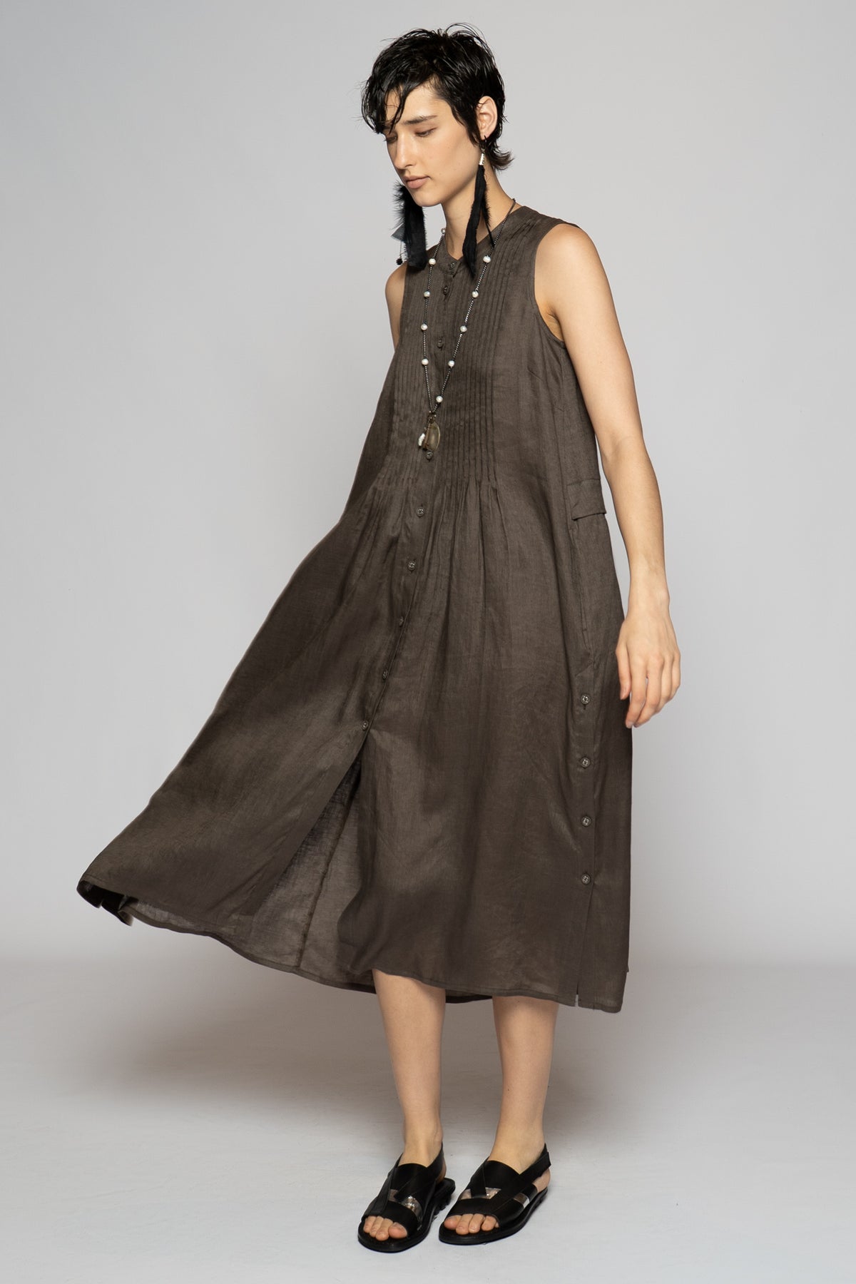 Halo Pin Dress Truffle