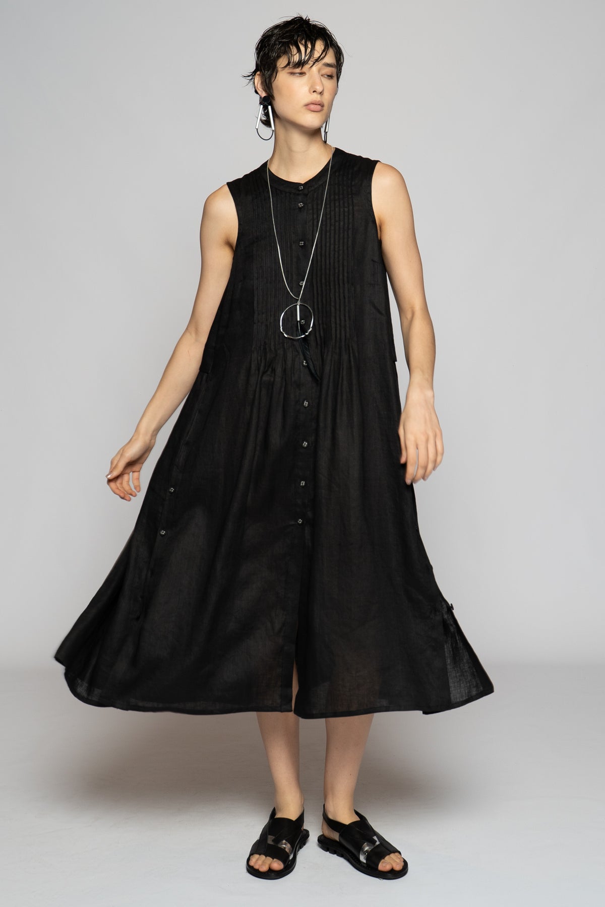 Halo Pin Dress Black