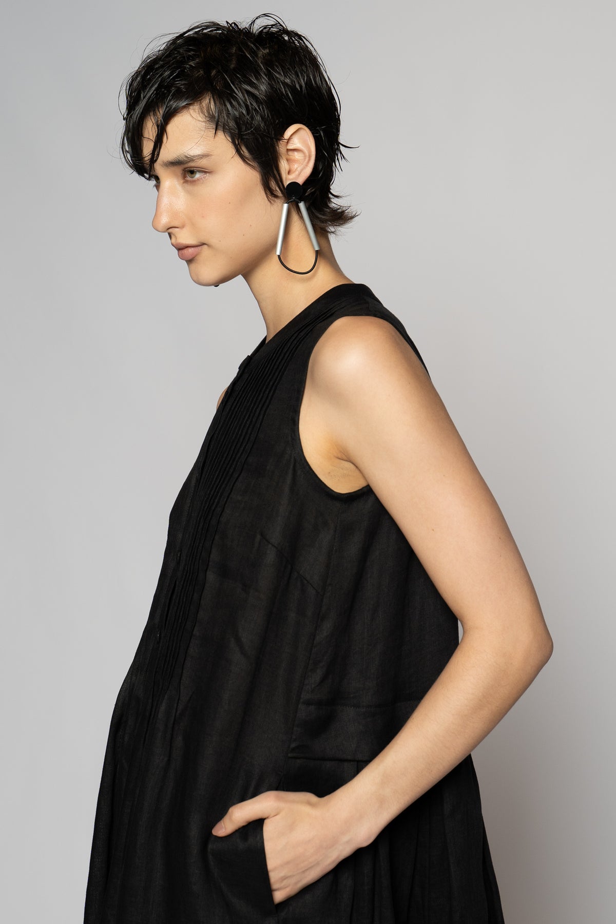 Halo Pin Dress Black