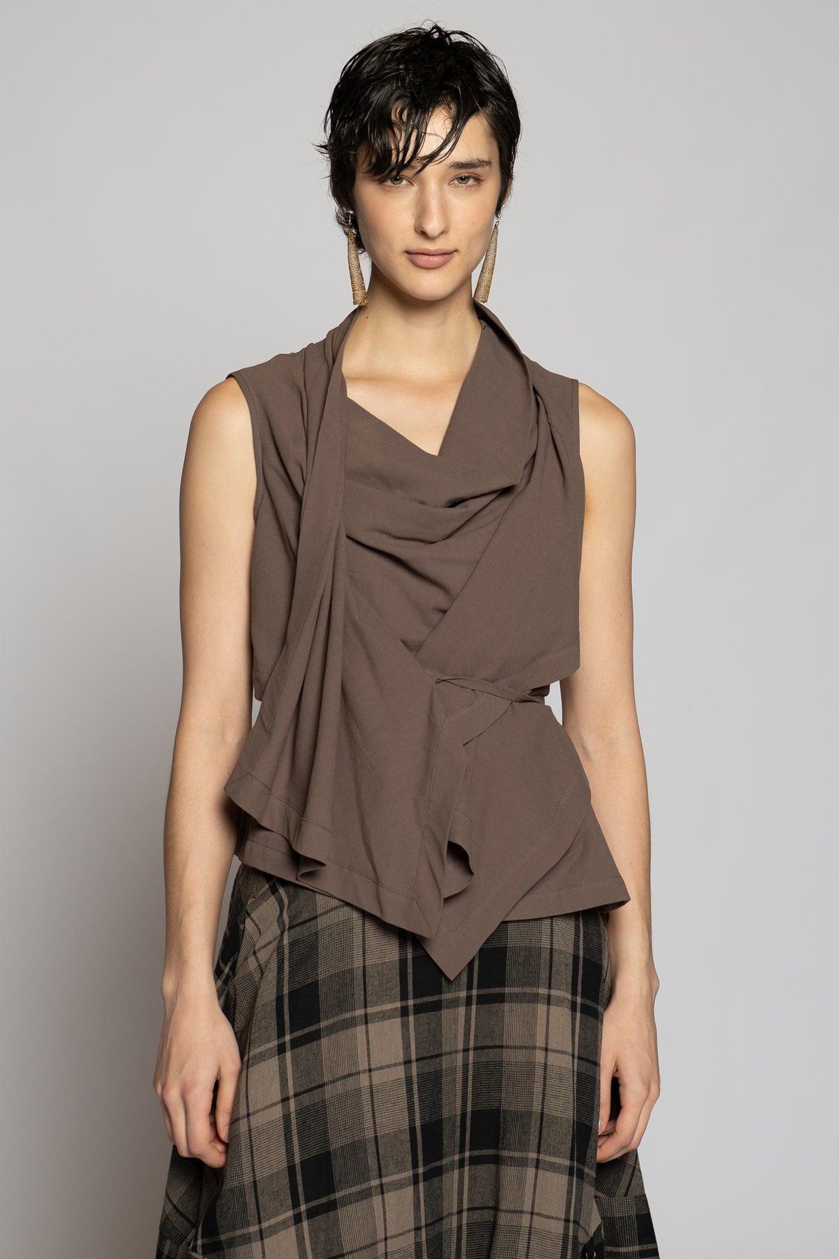 Andor Drape Top Truffle