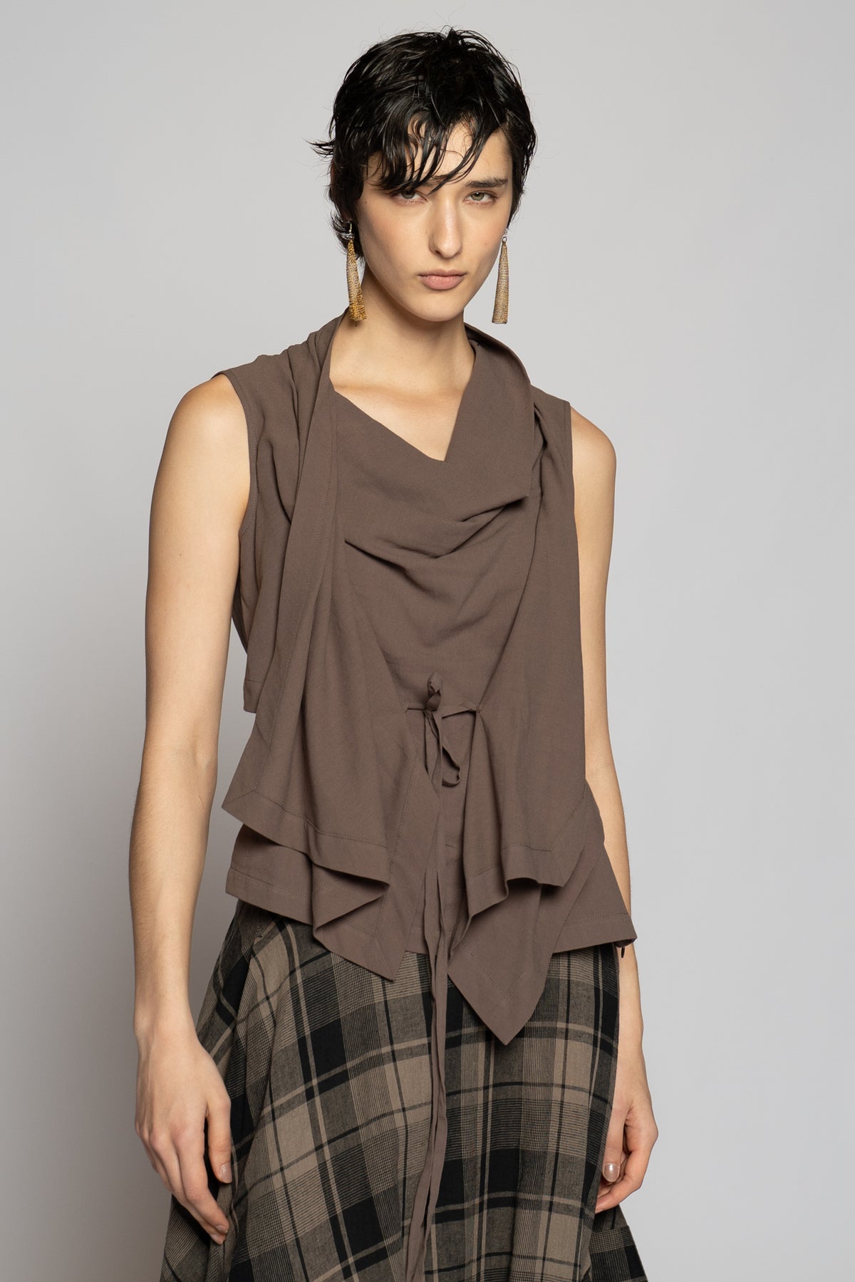 Andor Drape Top Truffle