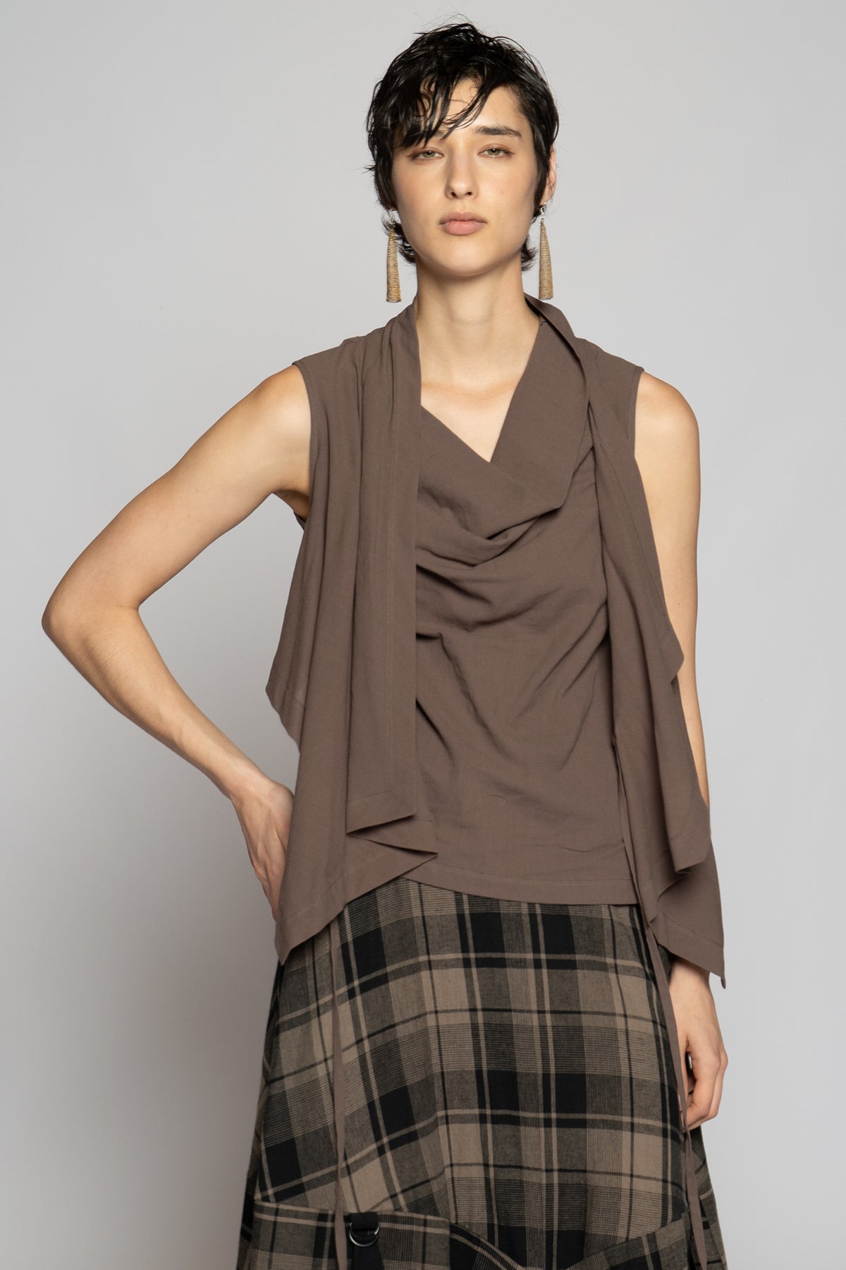 Andor Drape Top Truffle