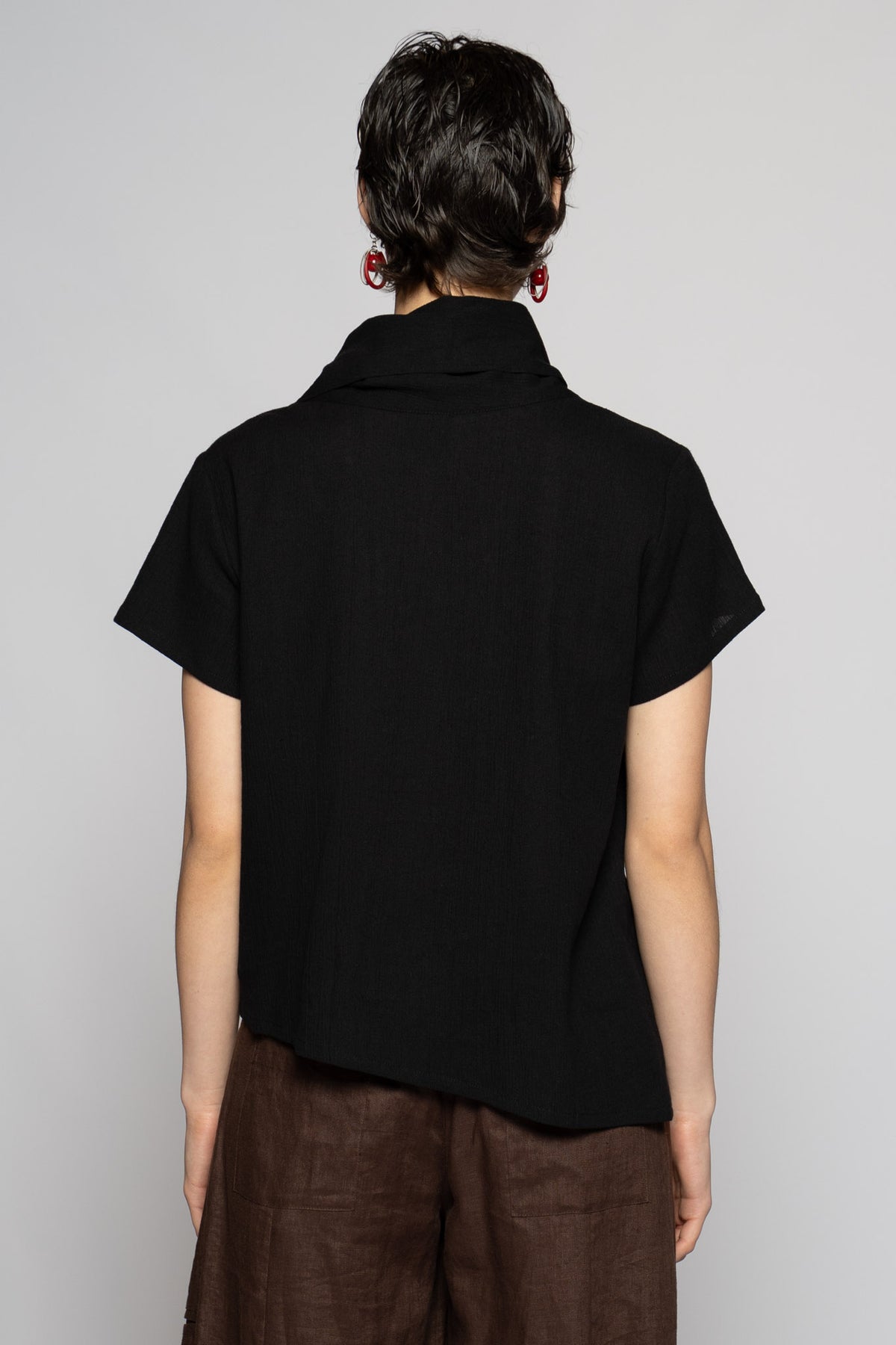 Melange Top Blk
