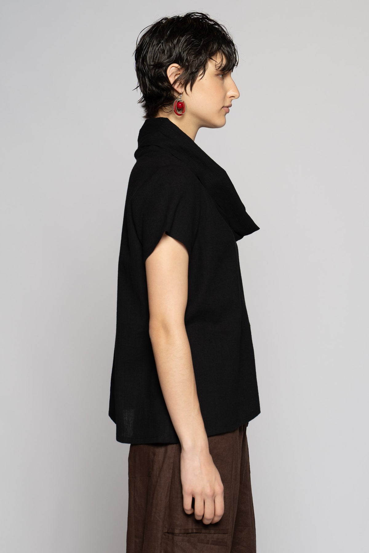 Melange Top Blk