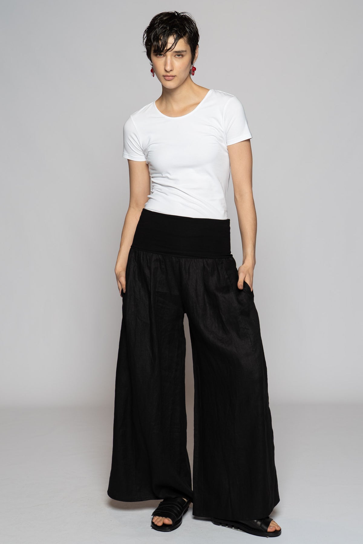 Poka Poka Wide Pants Blk