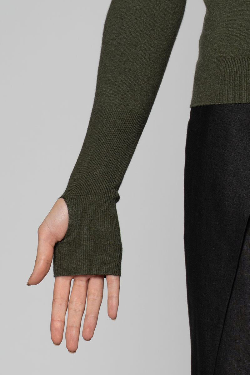 Sayuri Round Neck Moss