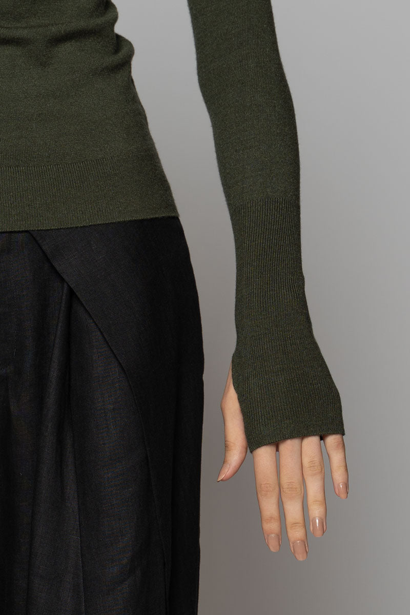 Sayuri Round Neck Moss