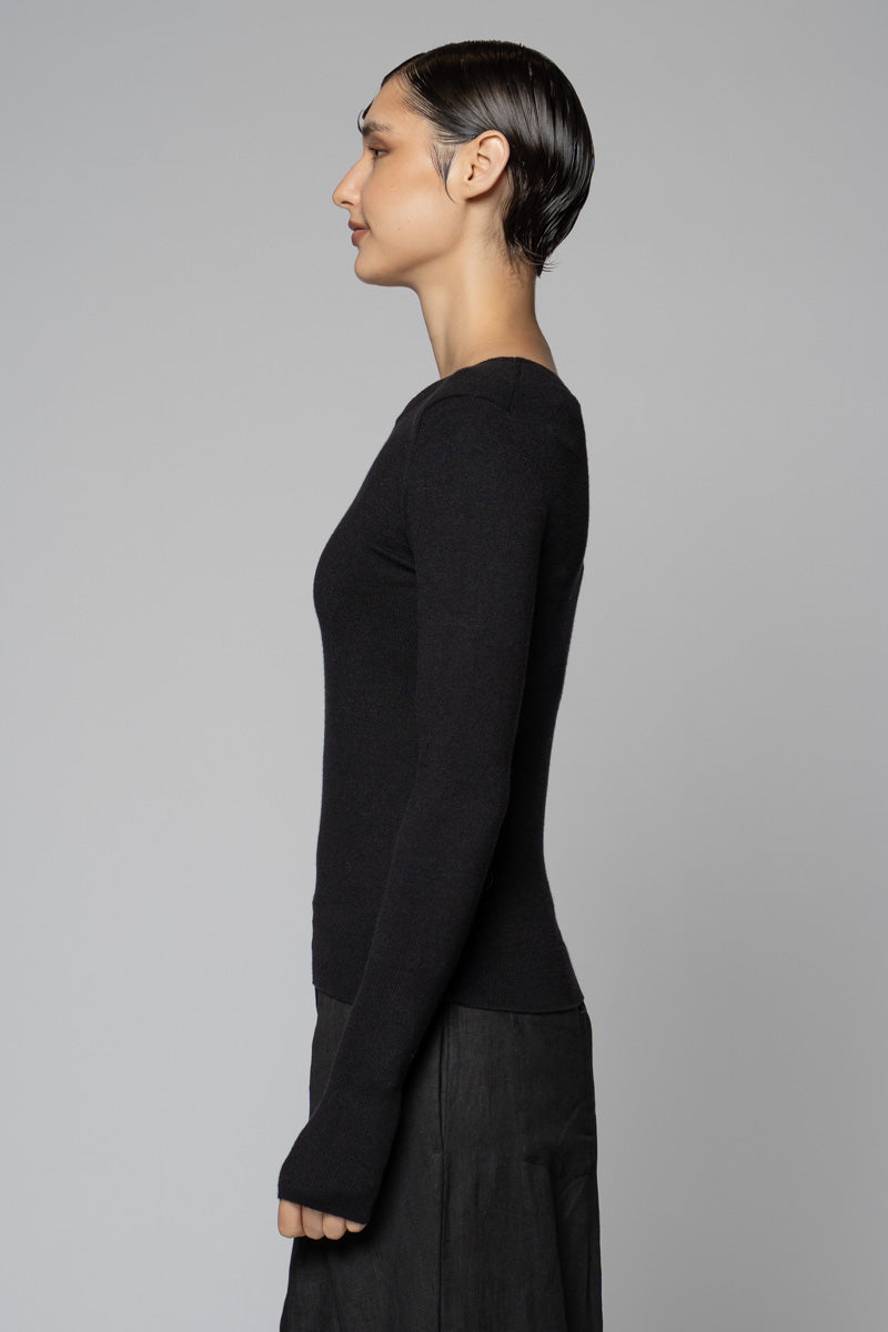 Sayuri Round Neck Blk