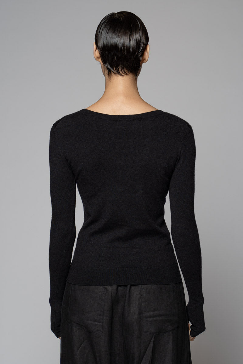 Sayuri Round Neck Blk