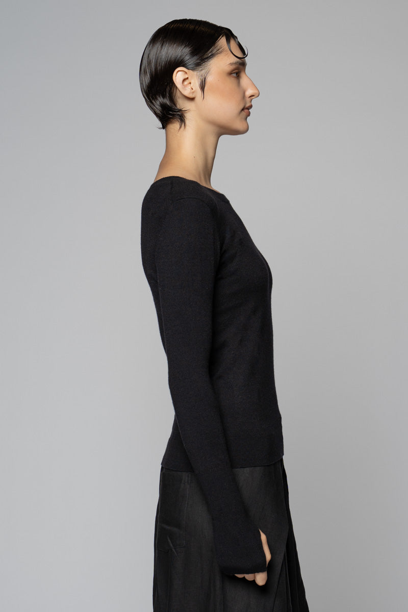 Sayuri Round Neck Blk