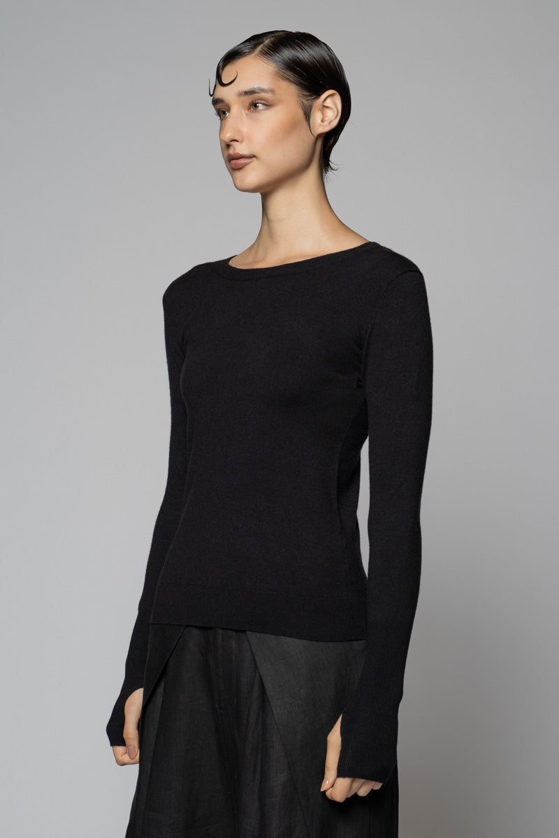 Sayuri Round Neck Blk