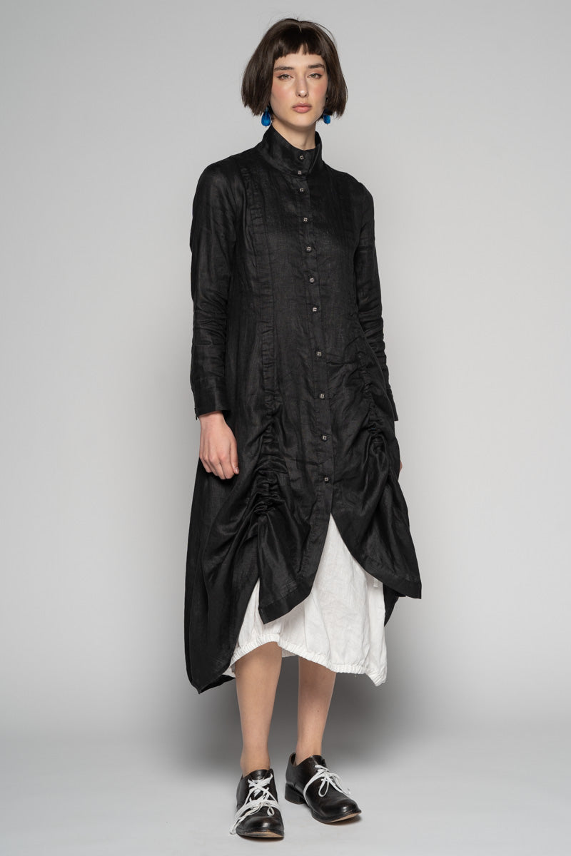 Sabi Gather Dress Blk