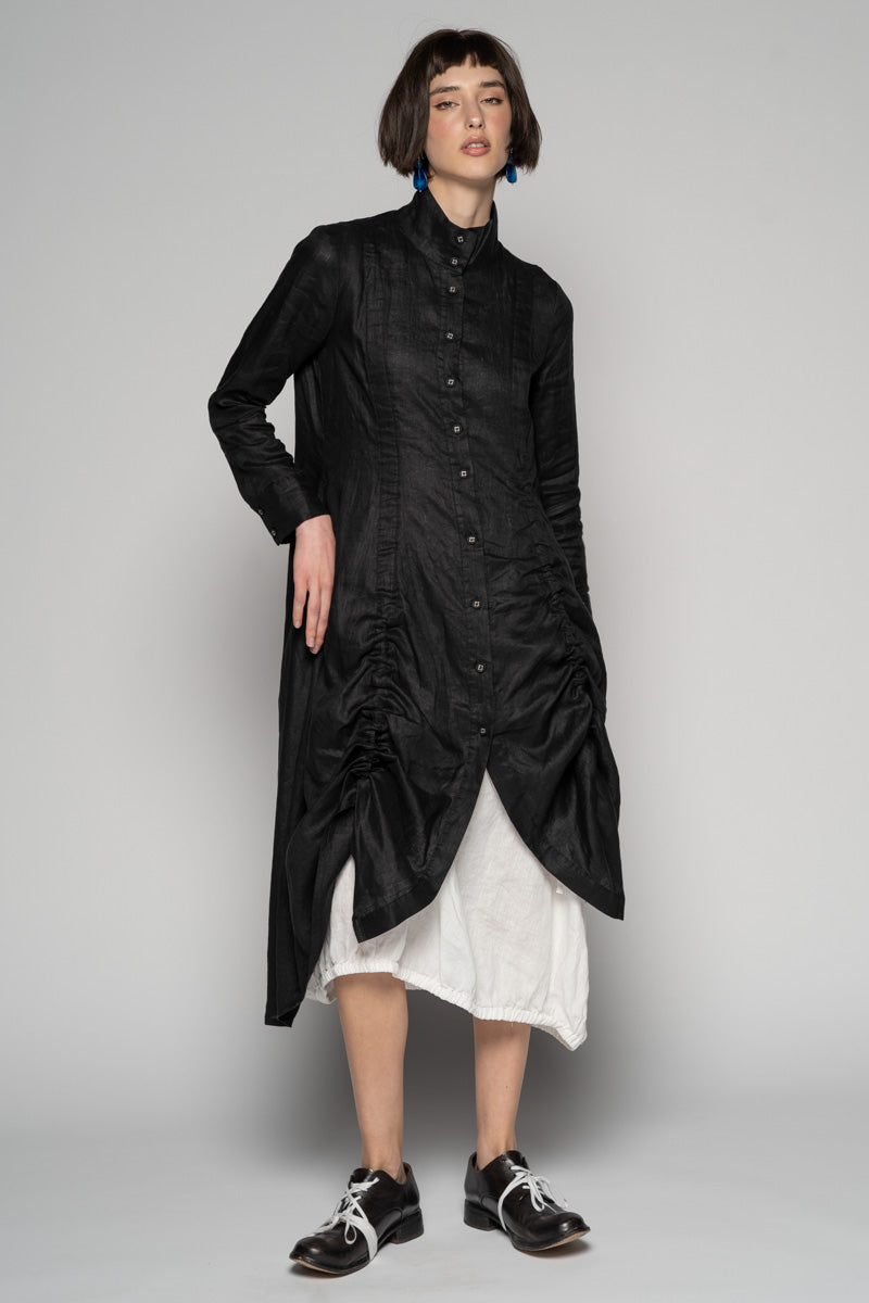 Sabi Gather Dress Blk