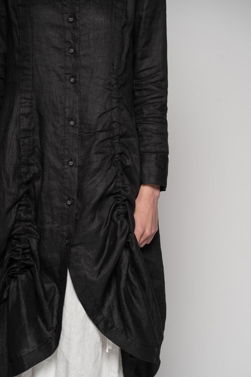 Sabi Gather Dress Blk