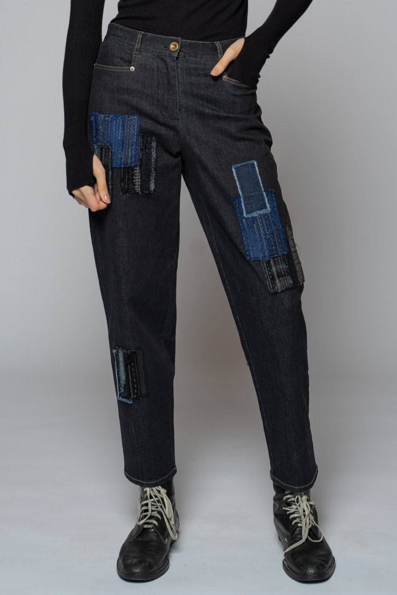 Furu Patch Pants Black