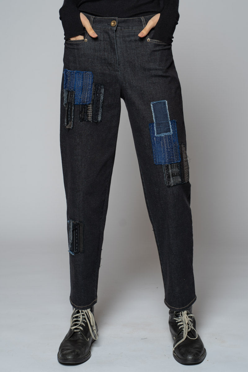 Furu Patch Pants Black
