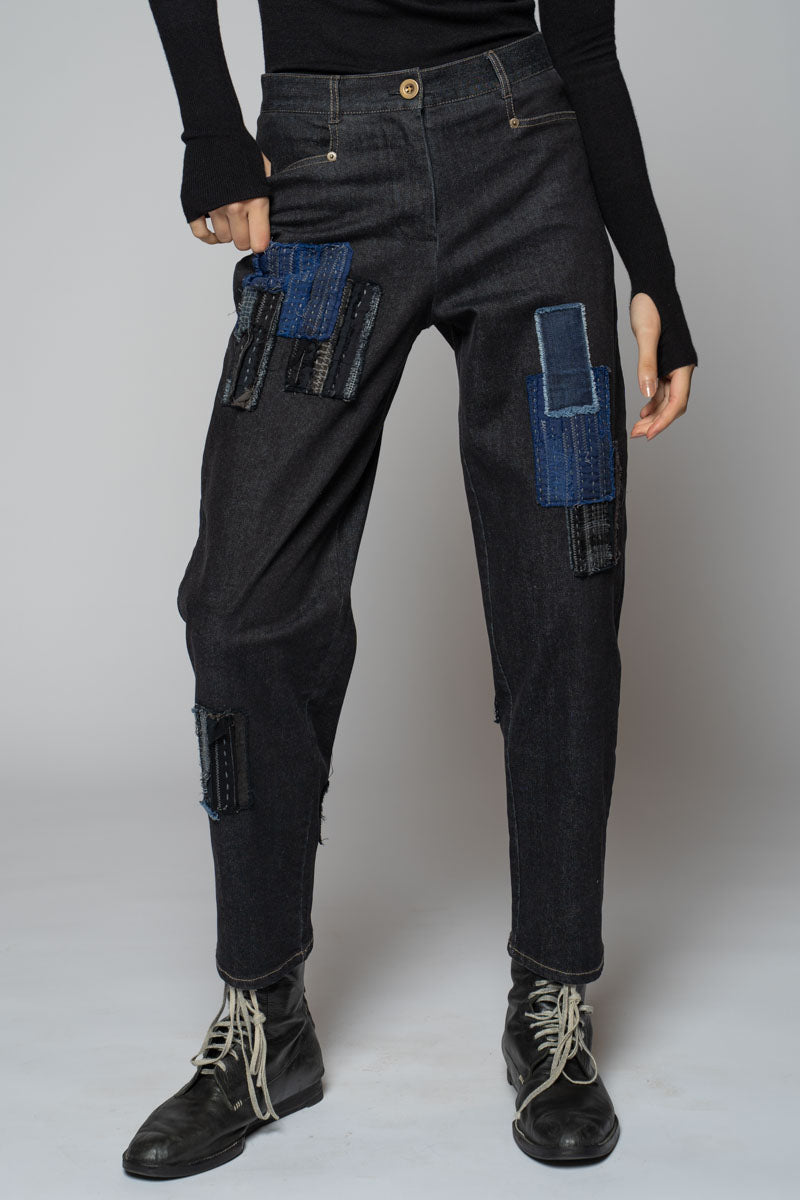 Furu Patch Pants Black