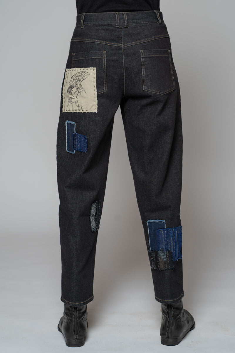Furu Patch Pants Black