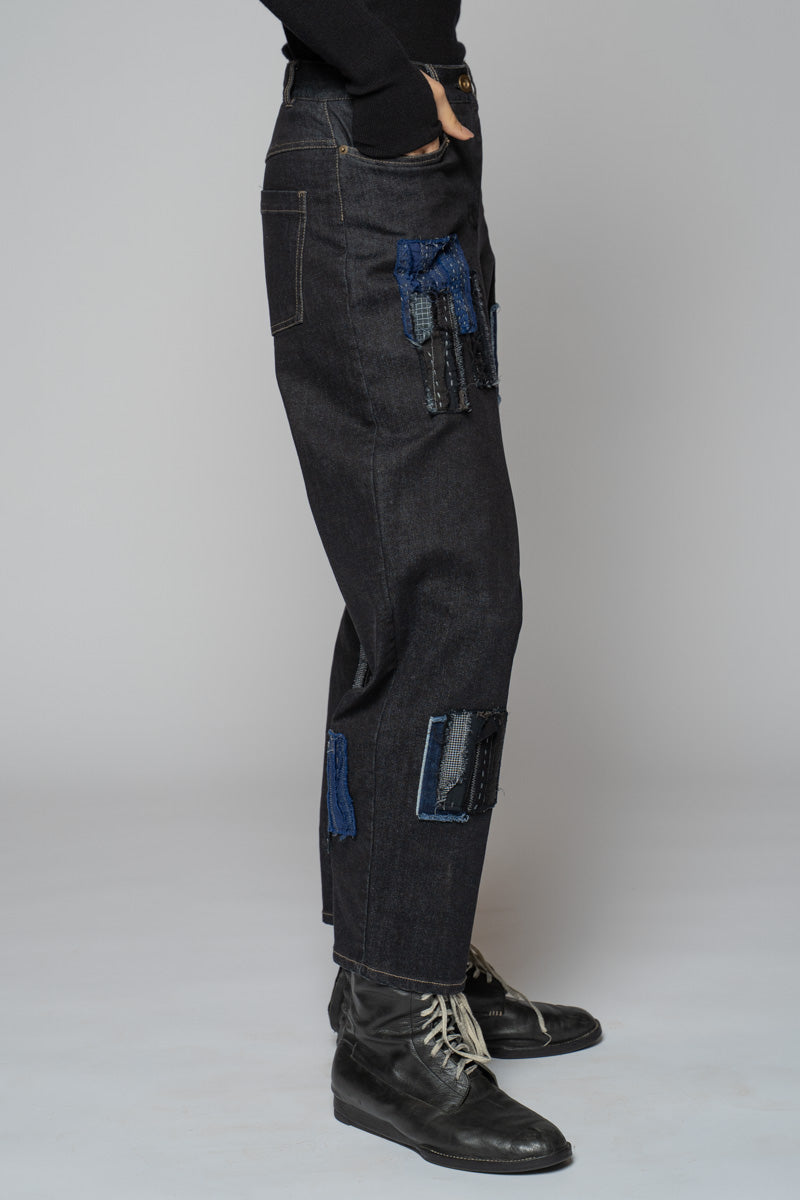 Furu Patch Pants Black