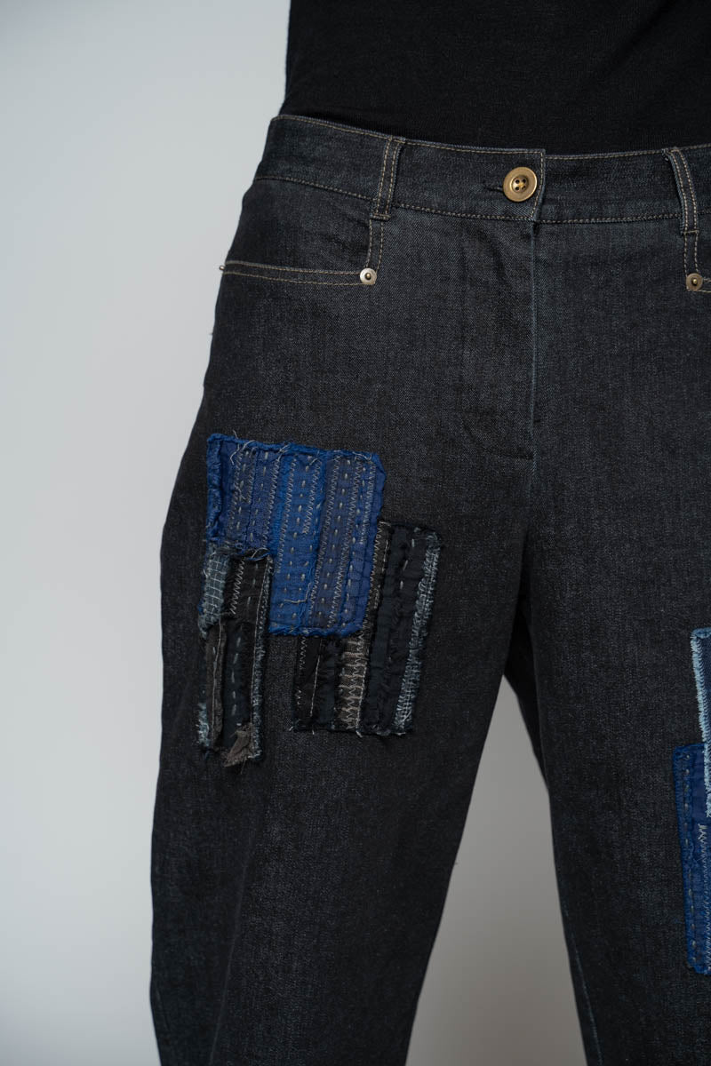 Furu Patch Pants Black