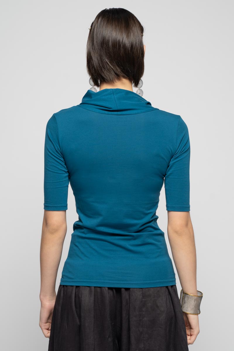 Miyako Collar Top Teal