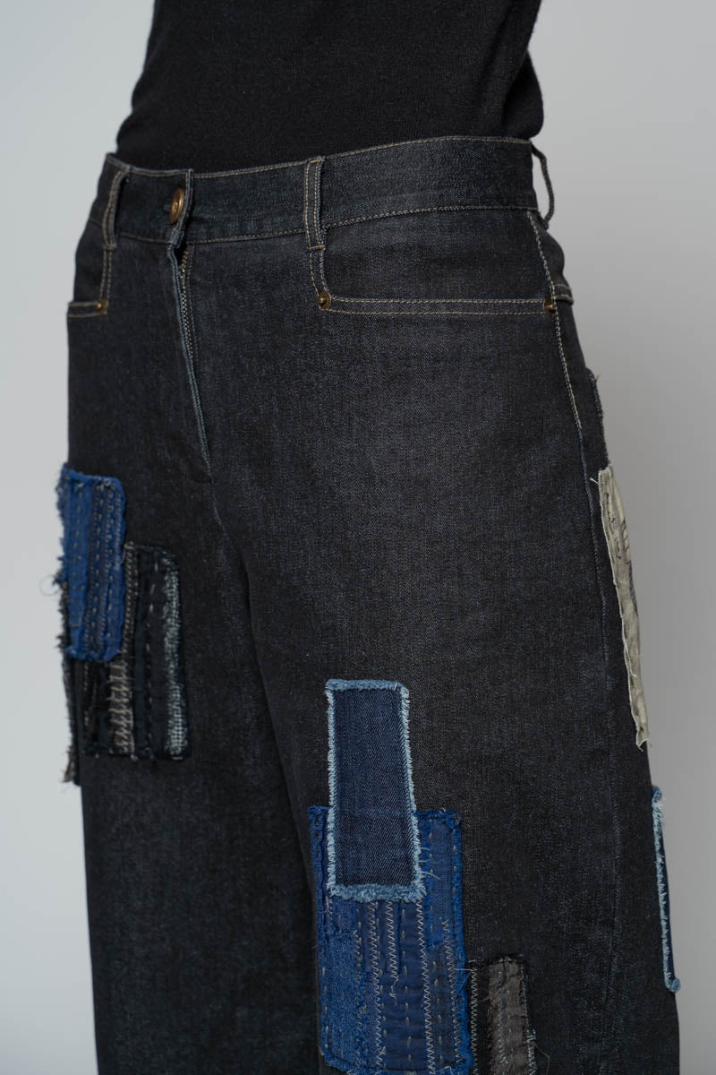 Furu Patch Pants Black