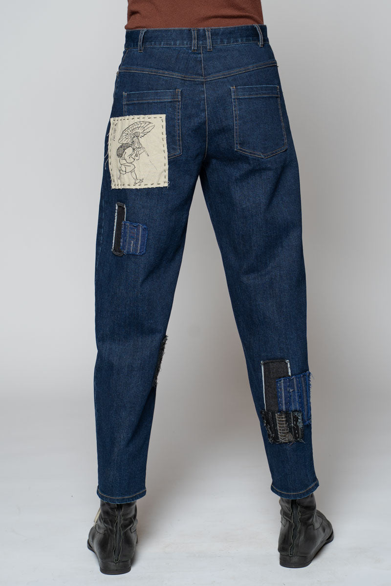 Furu Patch Pants Indigo