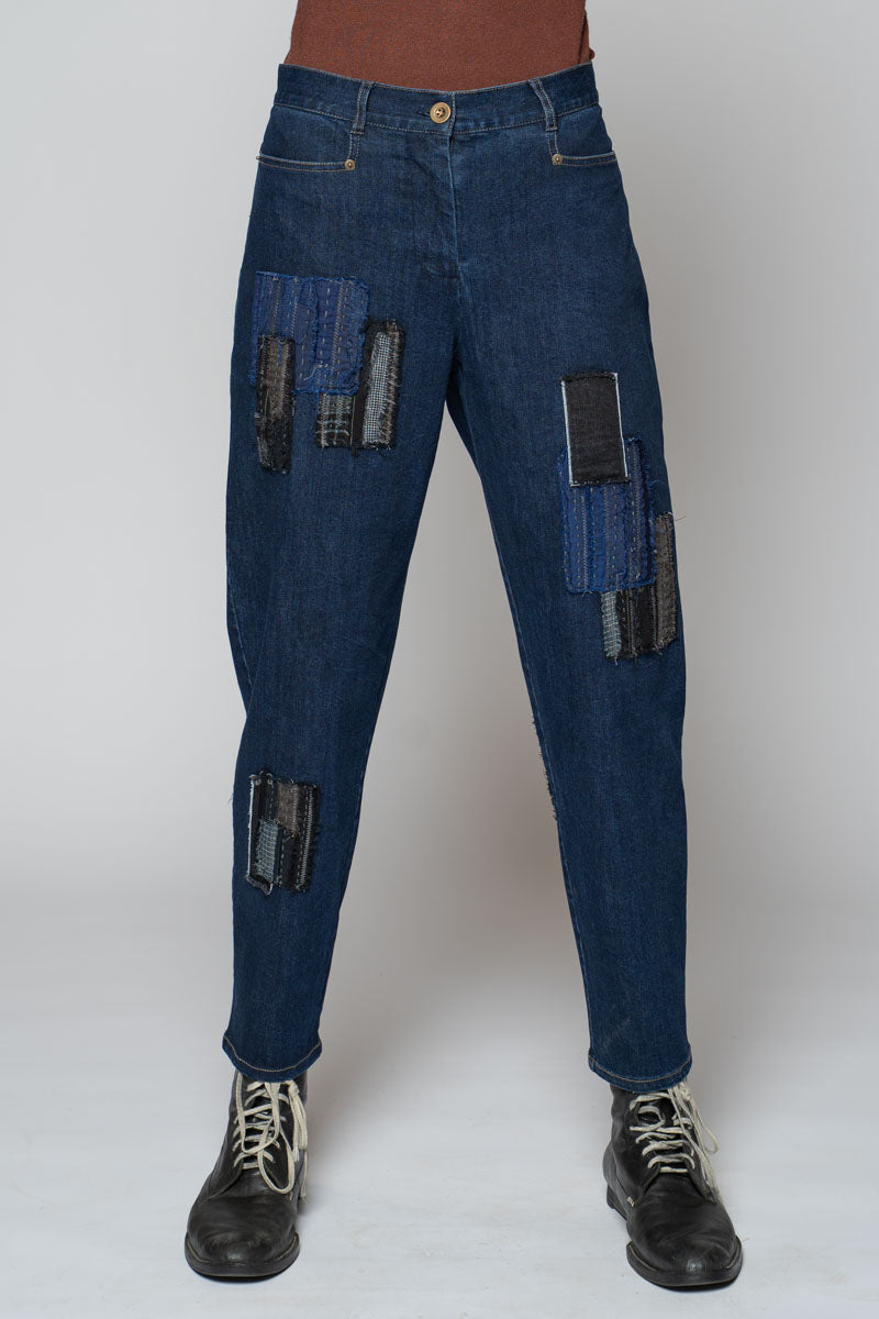 Furu Patch Pants Indigo