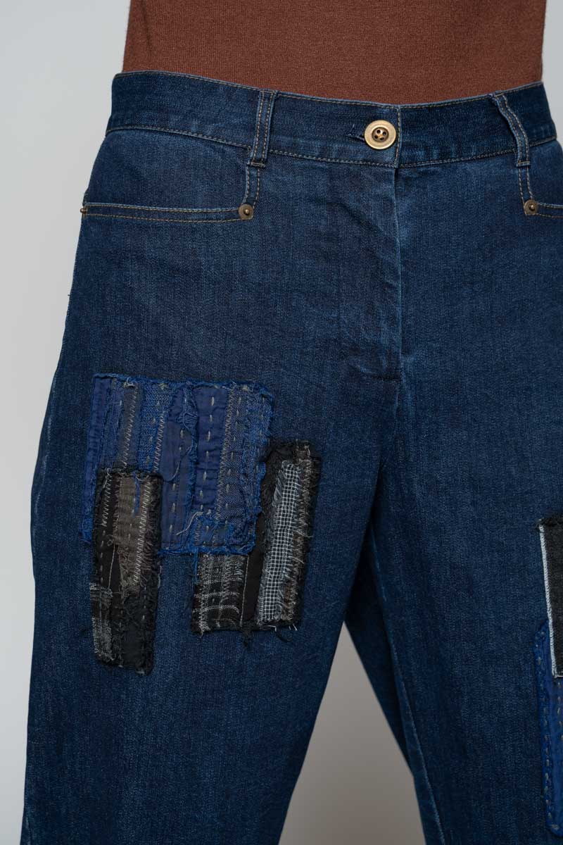 Furu Patch Pants Indigo