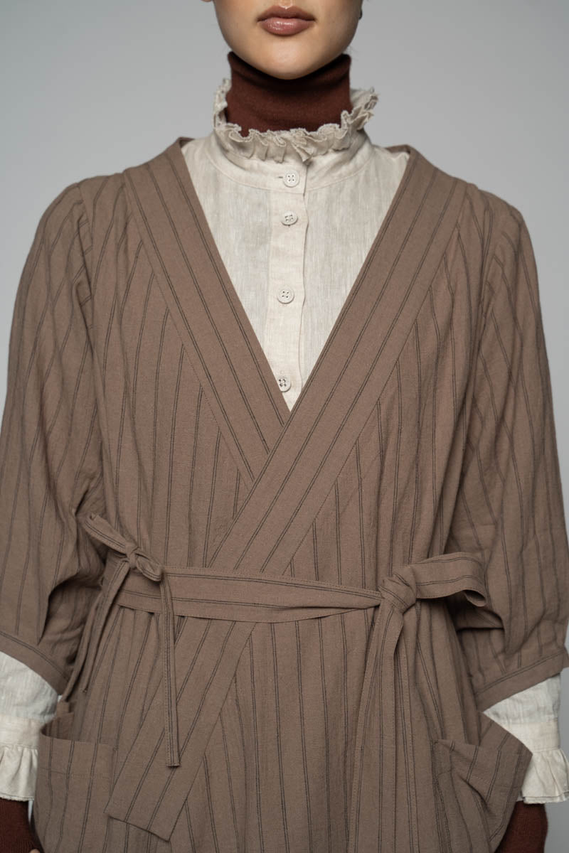 Komichi Wrap Dress Fawn