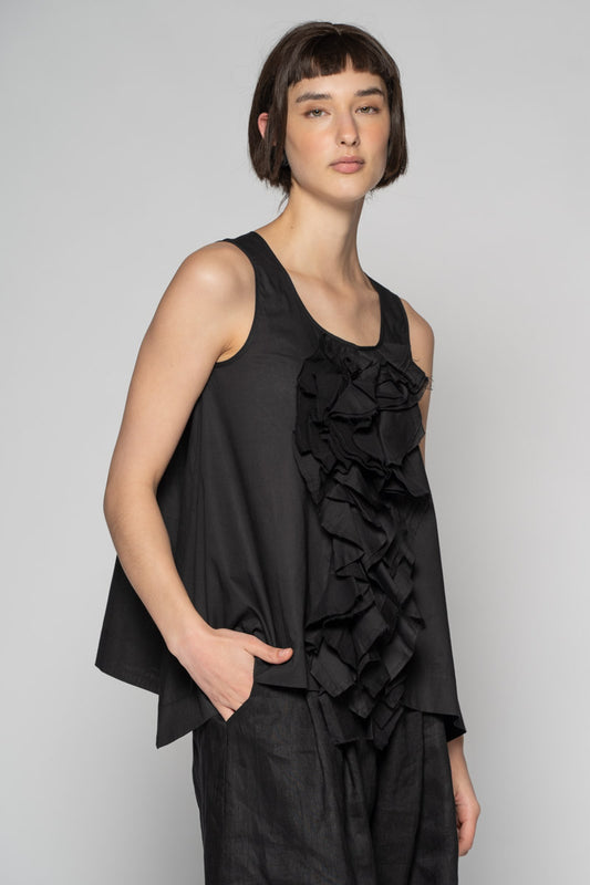 Kiki Frill Top Blk