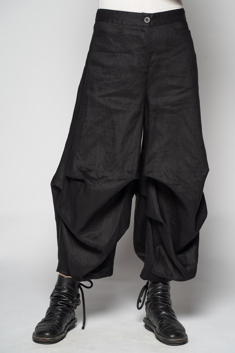 Ouna Tuck Pants Blk