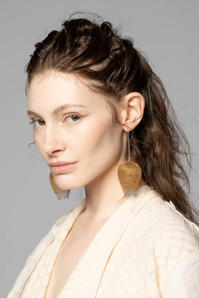 Gumnut Earrings Brass