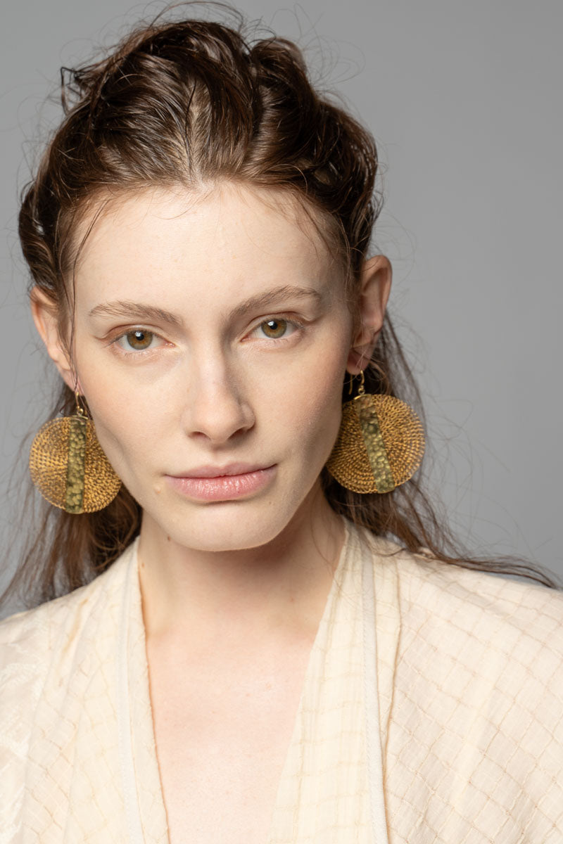 Vertical Earrings Brass