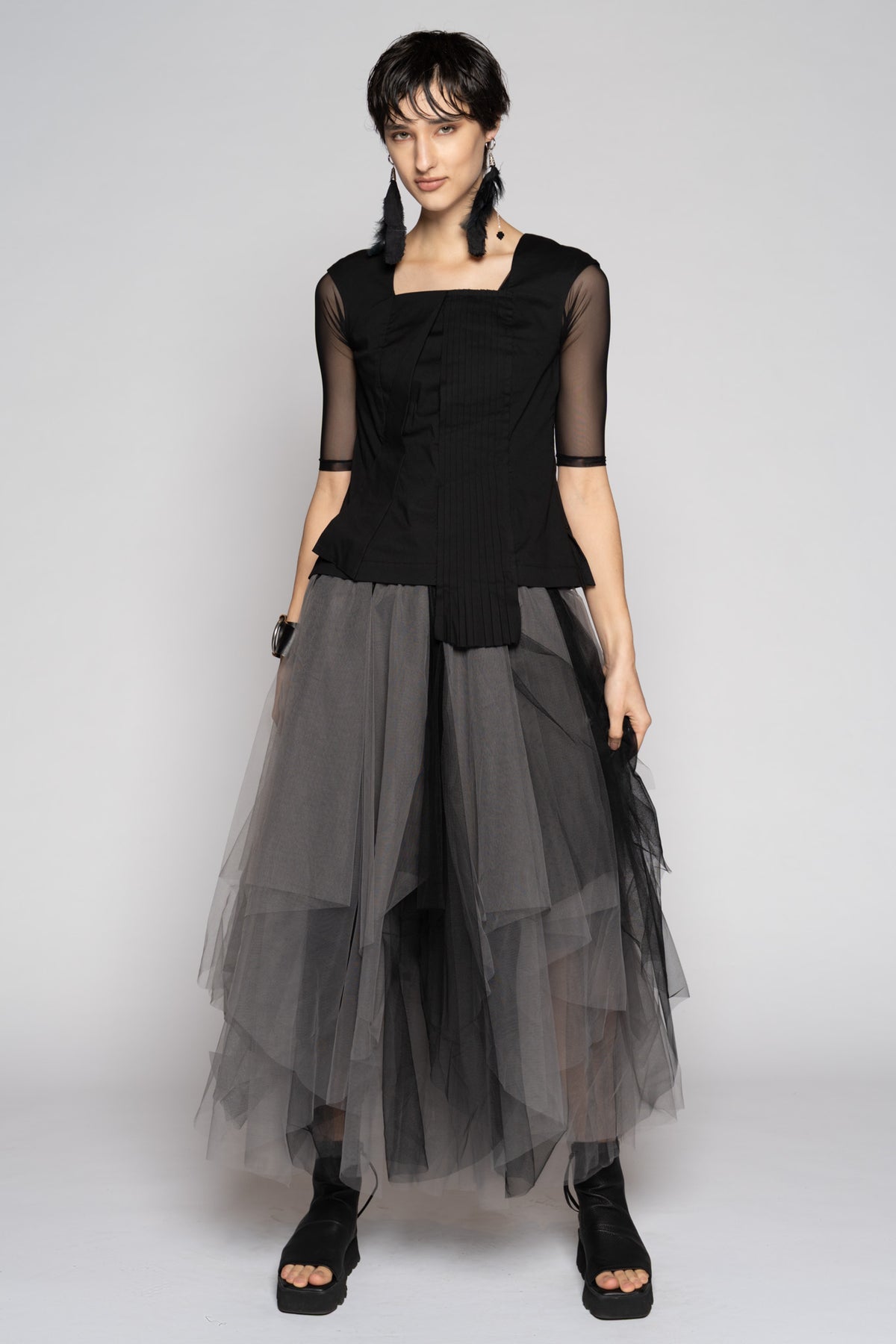Axis Tulle Skirt Smoke