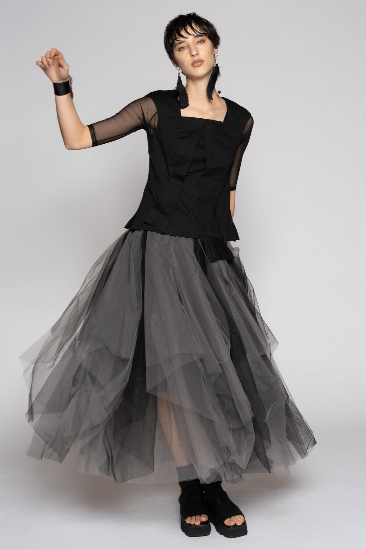 Axis Tulle Skirt Smoke