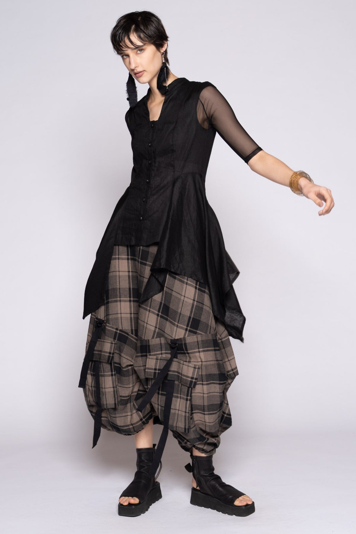 Arya Tuck Skirt Truffle