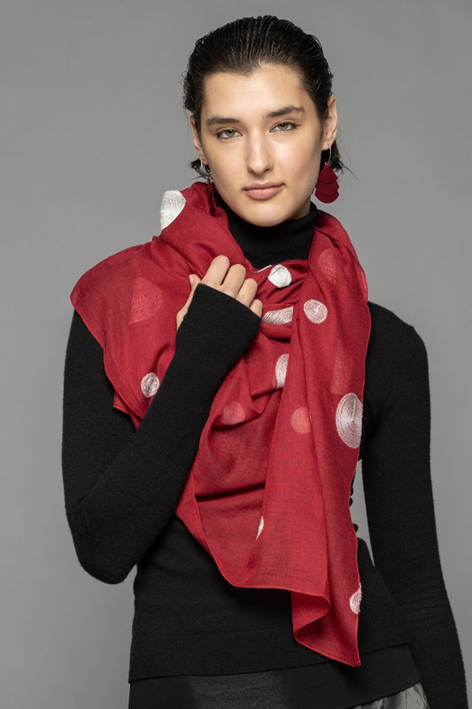 Dot Scarf Red