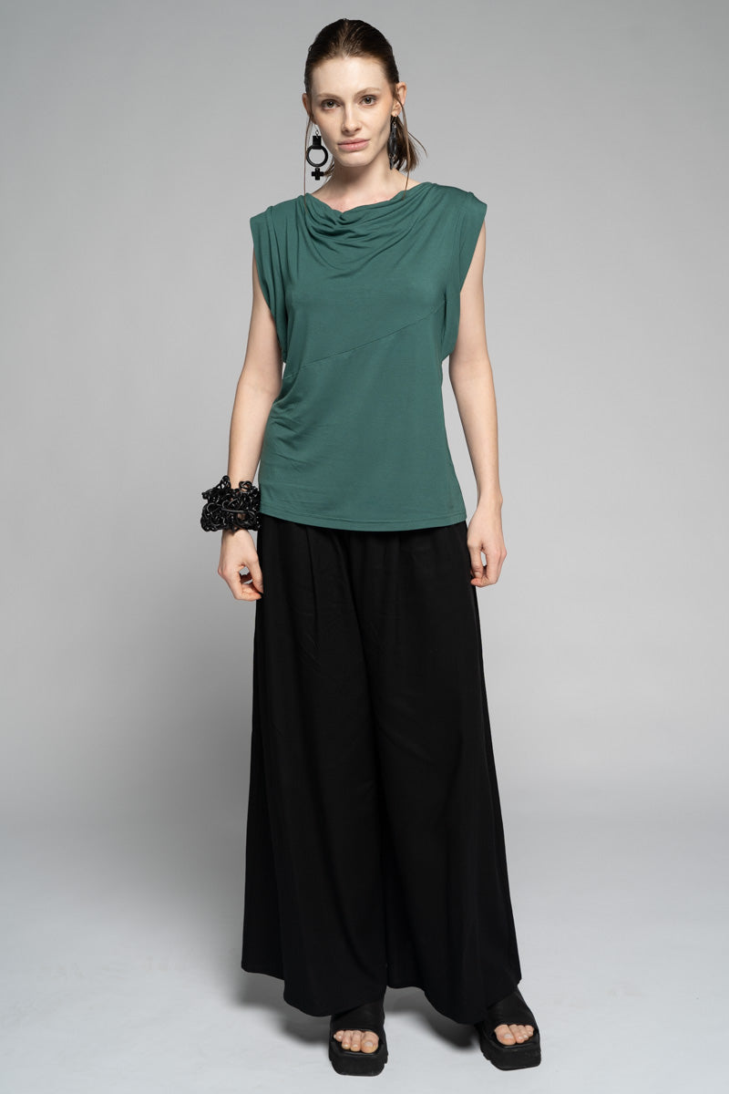 Kuro Drape Top Sage