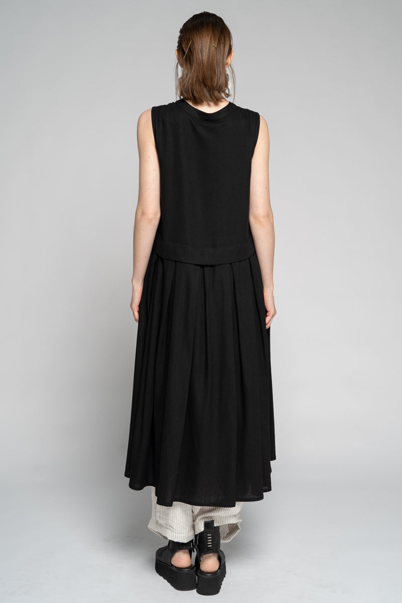 Higure Pleat Dress Blk