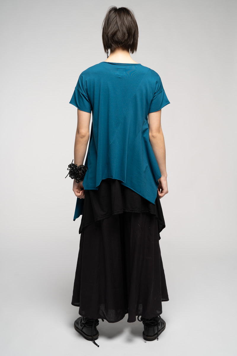 Riddler Drape Top Blue Coral