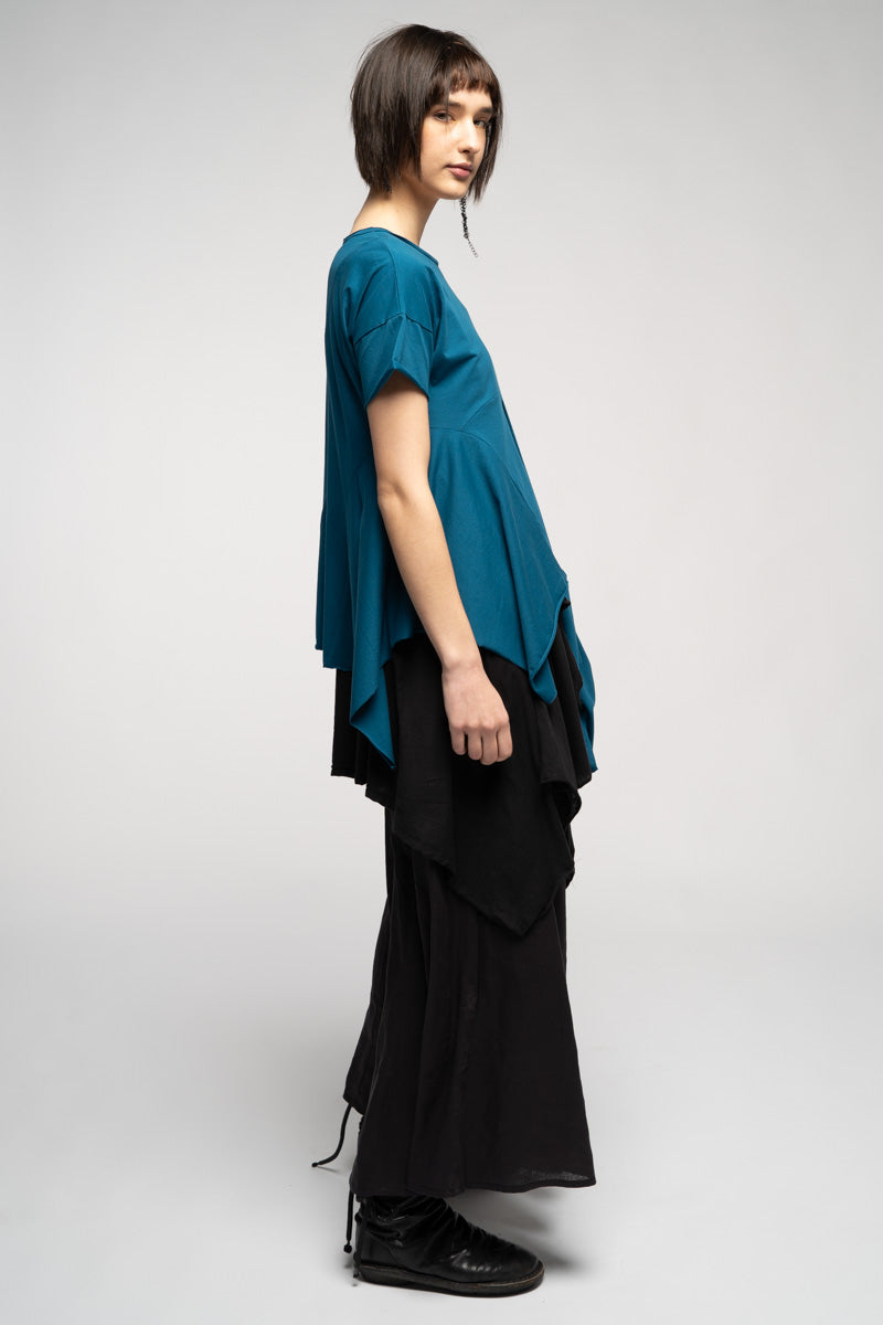 Riddler Drape Top Blue Coral