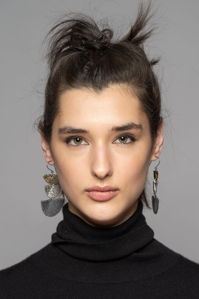 Triple Moon Earrings Stain/Oxi