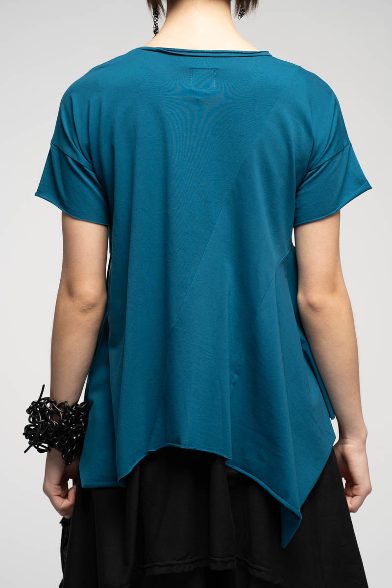 Riddler Drape Top Blue Coral