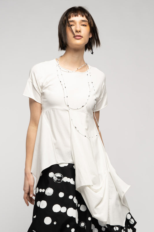 Riddler Drape Top White