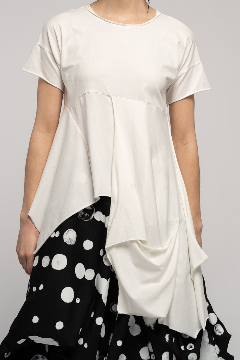 Riddler Drape Top White