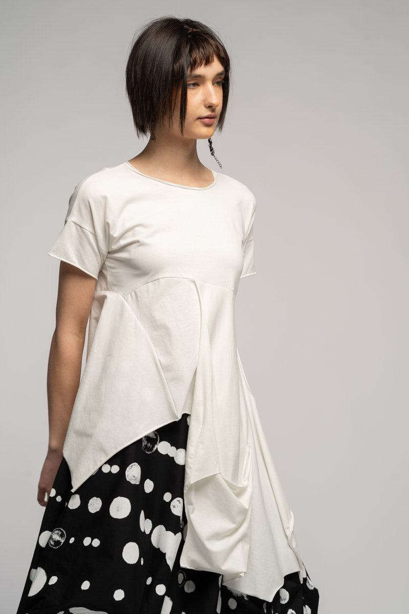 Riddler Drape Top White