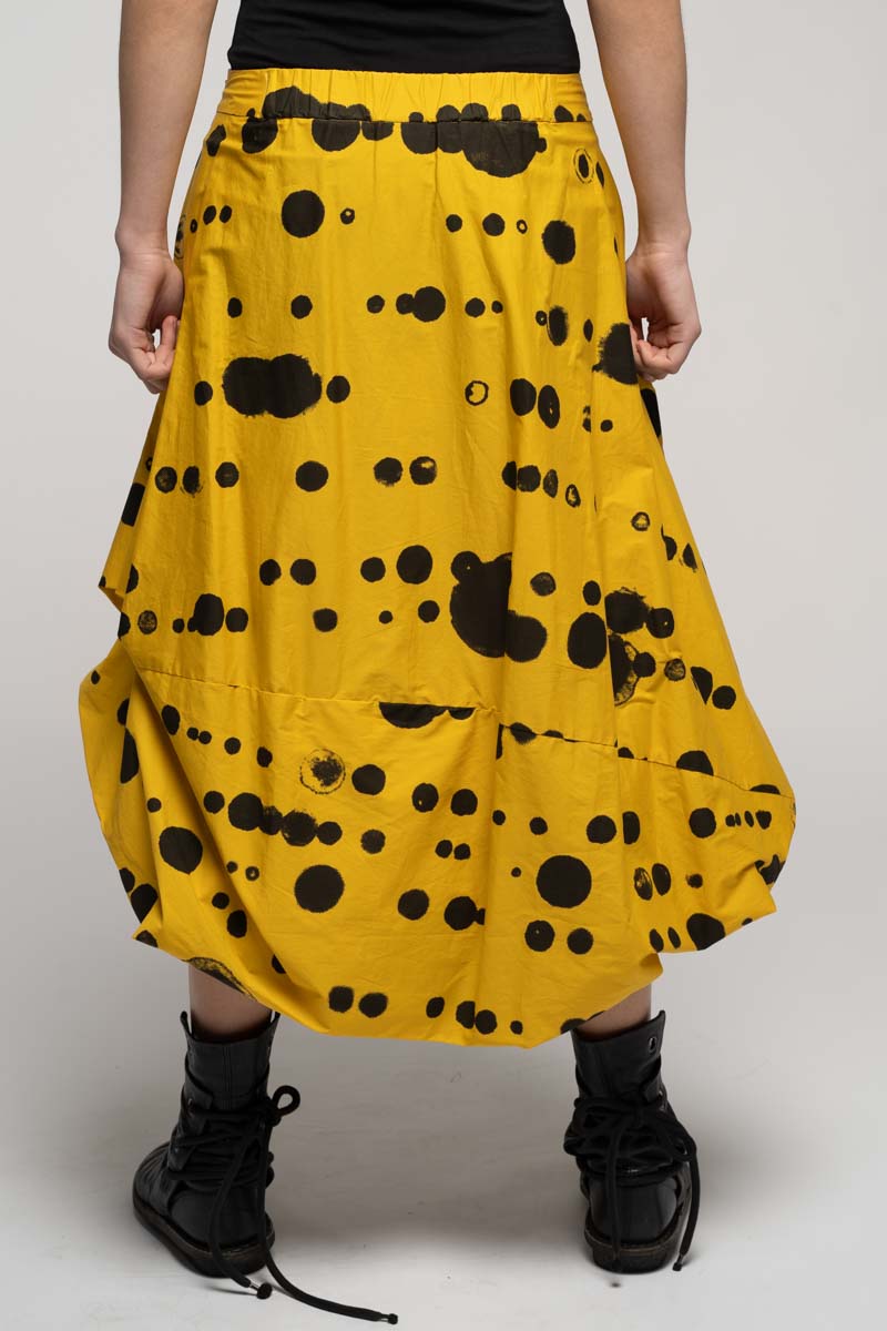 Oka Dot Skirt Mustard