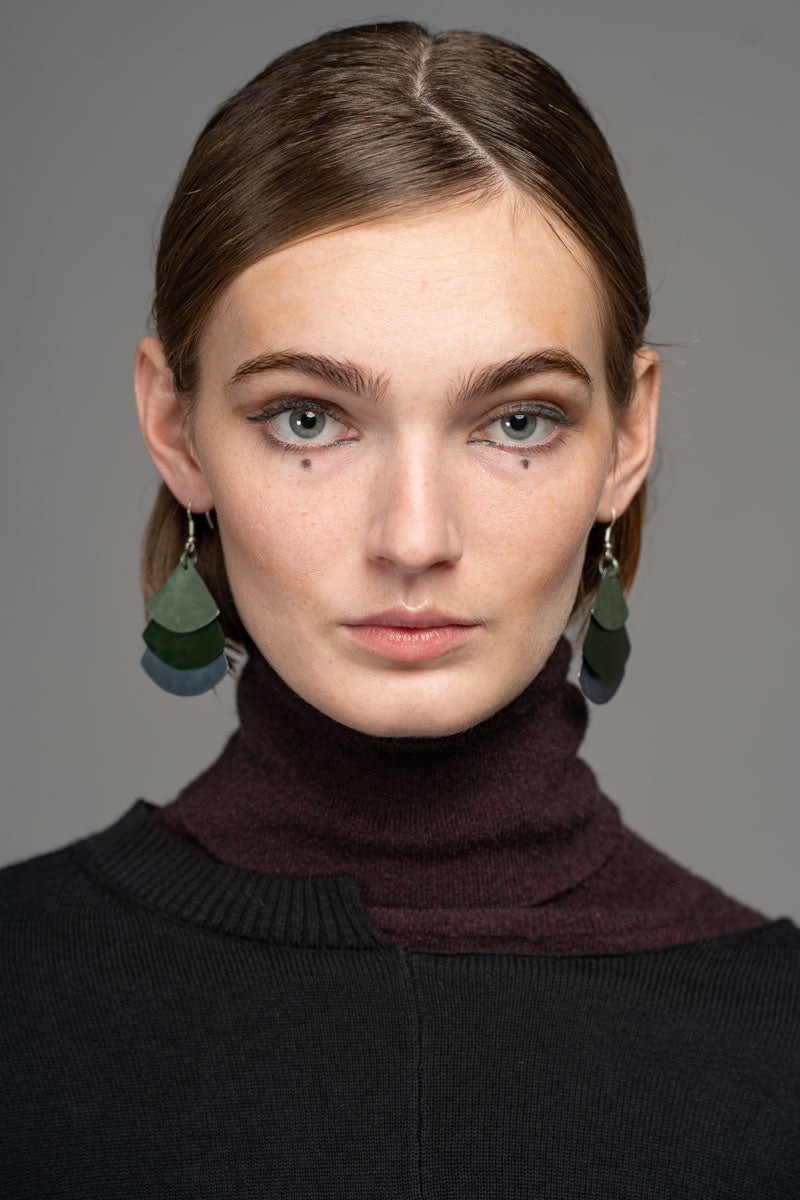 Trifan Earrings Green